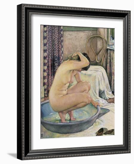 Nude in the Bath-Théo van Rysselberghe-Framed Art Print