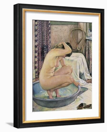 Nude in the Bath-Théo van Rysselberghe-Framed Art Print