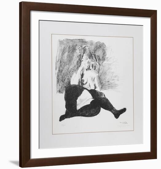 Nude in Tights-Raphael Soyer-Framed Limited Edition