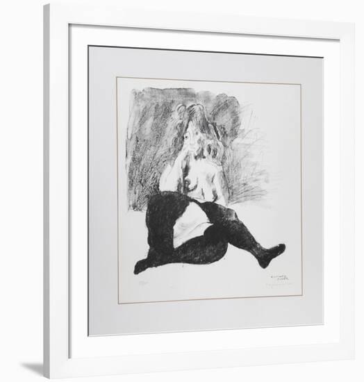 Nude in Tights-Raphael Soyer-Framed Limited Edition