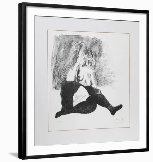 Nude in Tights-Raphael Soyer-Framed Limited Edition