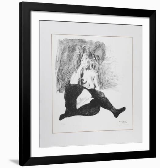 Nude in Tights-Raphael Soyer-Framed Limited Edition