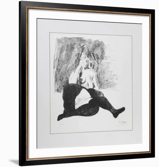 Nude in Tights-Raphael Soyer-Framed Limited Edition