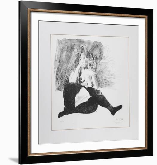 Nude in Tights-Raphael Soyer-Framed Limited Edition