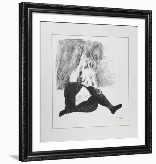 Nude in Tights-Raphael Soyer-Framed Limited Edition