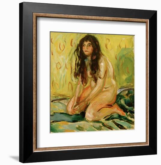 Nude Kneeling-Edvard Munch-Framed Giclee Print