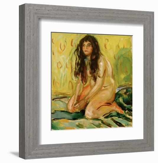 Nude Kneeling-Edvard Munch-Framed Giclee Print