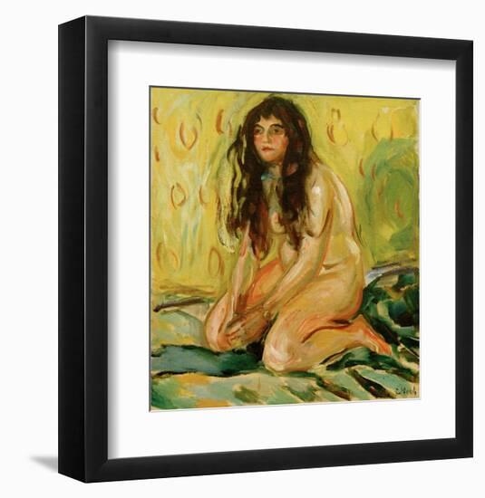 Nude Kneeling-Edvard Munch-Framed Giclee Print