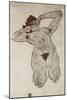 Nude Lying Down; Liegende Nackte, 1917-Egon Schiele-Mounted Giclee Print