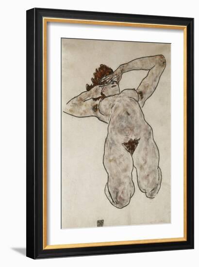 Nude Lying Down; Liegende Nackte, 1917-Egon Schiele-Framed Giclee Print