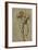 Nude Male Figure Seen Frontally, circa 1502-1506-Michelangelo Buonarroti-Framed Giclee Print