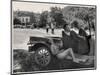 Nude Model Doris Fischer takes a break from posing for Students at Oxbow-Loomis Dean-Mounted Photographic Print