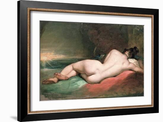 Nude Model Reclining, 19th Century-William Etty-Framed Giclee Print