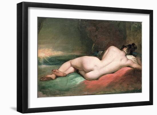 Nude Model Reclining, 19th Century-William Etty-Framed Giclee Print