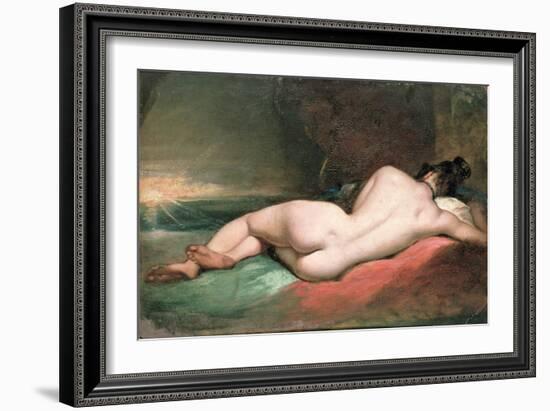 Nude Model Reclining, 19th Century-William Etty-Framed Giclee Print