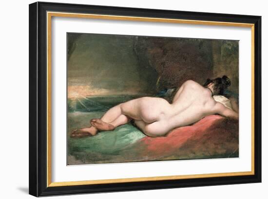 Nude Model Reclining, 19th Century-William Etty-Framed Giclee Print