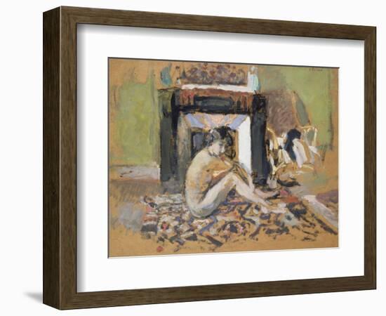 Nude Near a Fireplace-Edouard Vuillard-Framed Giclee Print