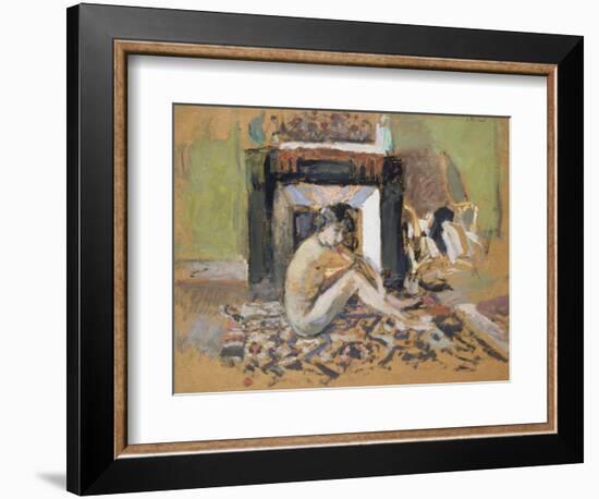 Nude Near a Fireplace-Edouard Vuillard-Framed Giclee Print