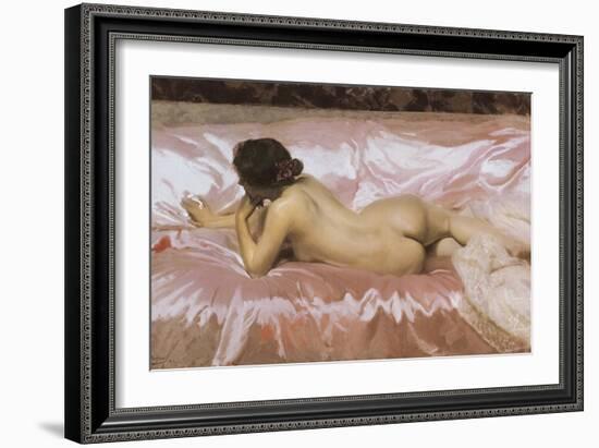 Nude of Woman-Joaquín Sorolla y Bastida-Framed Art Print