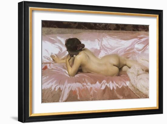 Nude of Woman-Joaquín Sorolla y Bastida-Framed Art Print