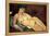 Nude on a Blue Cushion-Amedeo Modigliani-Framed Stretched Canvas