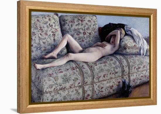 Nude on a Couch, C.1880-Gustave Caillebotte-Framed Premier Image Canvas