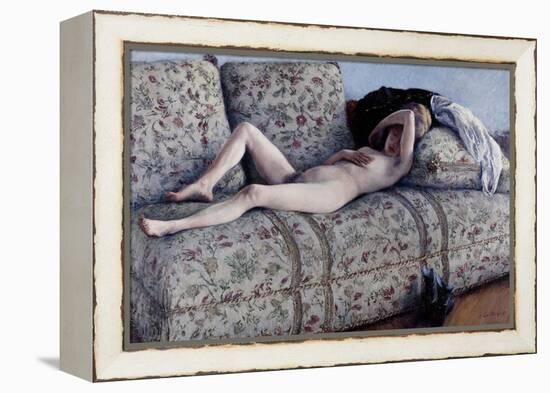 Nude on a Couch, C.1880-Gustave Caillebotte-Framed Premier Image Canvas