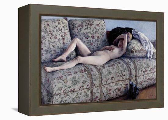 Nude on a Couch, C.1880-Gustave Caillebotte-Framed Premier Image Canvas