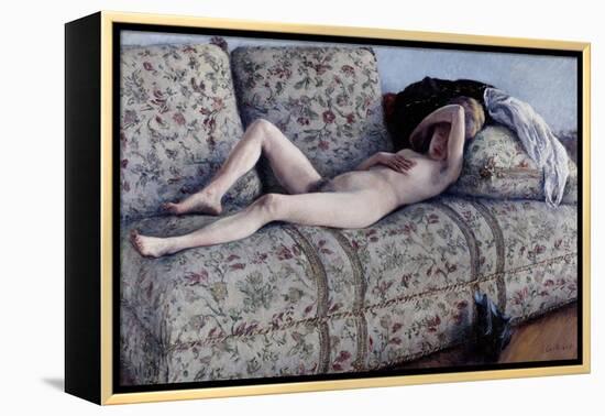 Nude on a Couch, C.1880-Gustave Caillebotte-Framed Premier Image Canvas