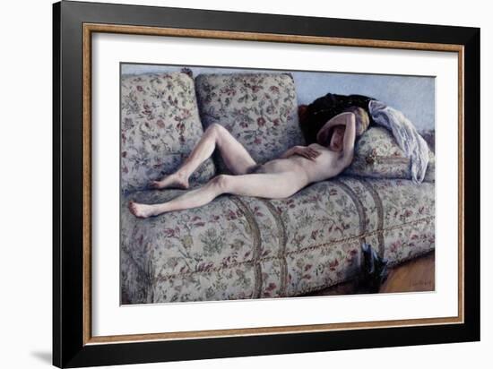 Nude on a Couch, C.1880-Gustave Caillebotte-Framed Giclee Print