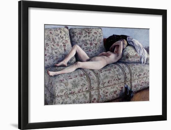 Nude on a Couch, C.1880-Gustave Caillebotte-Framed Giclee Print