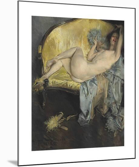 Nude on a Sofa, 1933-Howard Chandler Christy-Mounted Premium Giclee Print