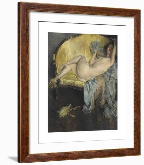 Nude on a Sofa, 1933-Howard Chandler Christy-Framed Premium Giclee Print