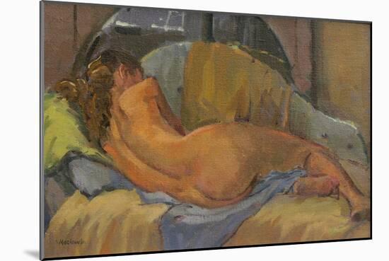 Nude on Chaise Longue, 2009-Pat Maclaurin-Mounted Giclee Print