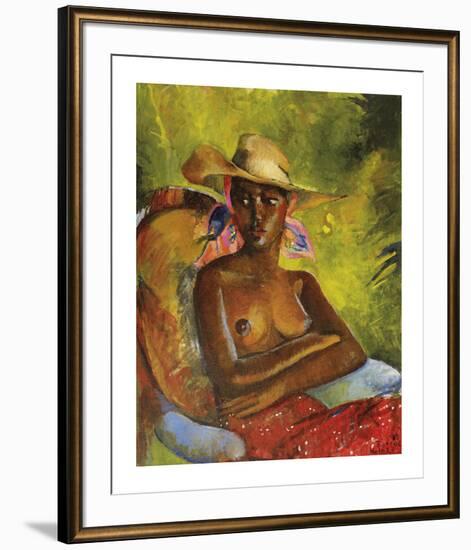 Nude on Green-Boscoe Holder-Framed Premium Giclee Print