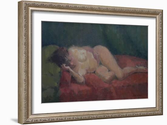 Nude on Red and Green, 2009-Pat Maclaurin-Framed Giclee Print