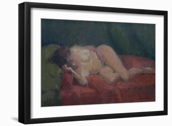 Nude on Red and Green, 2009-Pat Maclaurin-Framed Giclee Print