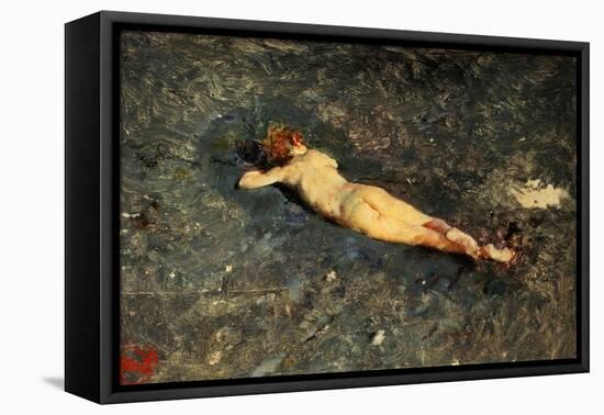 Nude on the Beach at Portici-Mariano Fortuny y Marsal-Framed Premier Image Canvas