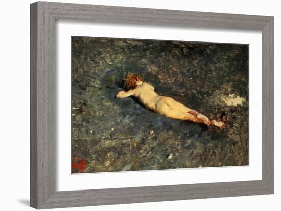 Nude on the Beach at Portici-Mariano Fortuny y Marsal-Framed Giclee Print