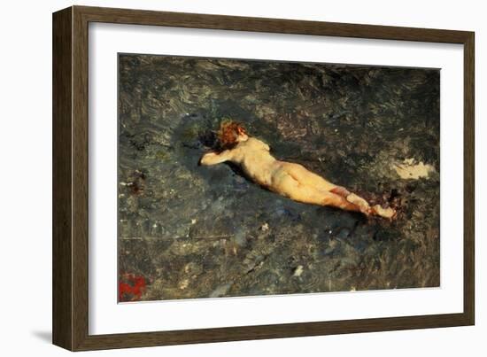 Nude on the Beach at Portici-Mariano Fortuny y Marsal-Framed Giclee Print