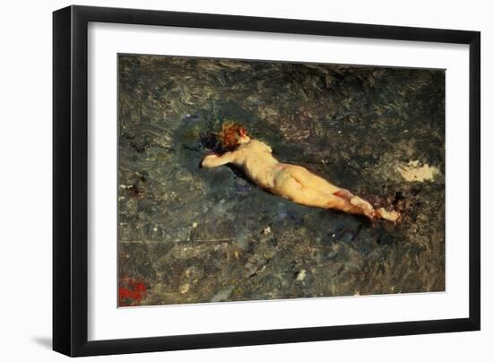 Nude on the Beach at Portici-Mariano Fortuny y Marsal-Framed Giclee Print