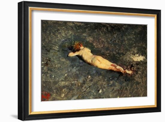 Nude on the Beach at Portici-Mariano Fortuny y Marsal-Framed Giclee Print