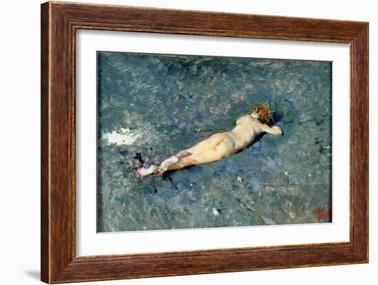 Nude on the Beach at Portici-Mariano Fortuny y Marsal-Framed Giclee Print