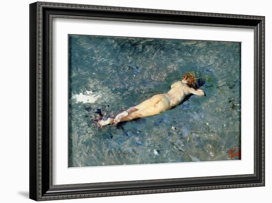 Nude on the Beach at Portici-Mariano Fortuny y Marsal-Framed Giclee Print