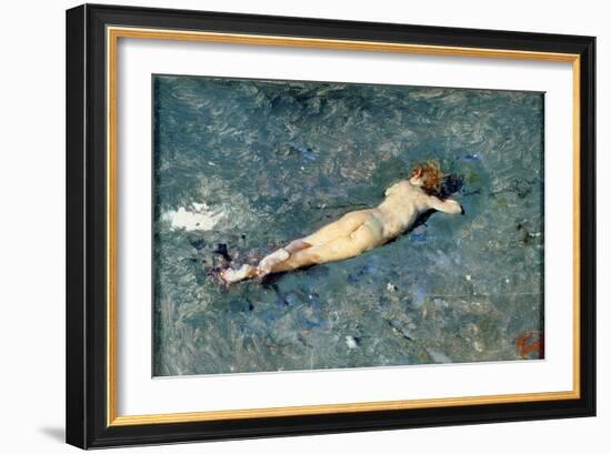 Nude on the Beach at Portici-Mariano Fortuny y Marsal-Framed Giclee Print