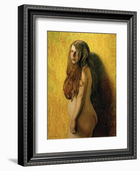 Nude on Yellow Background-Félix Vallotton-Framed Giclee Print