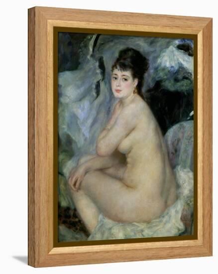 Nude, or Nude Seated on a Sofa, 1876-Pierre-Auguste Renoir-Framed Premier Image Canvas