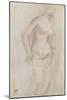 Nude (Pencil on Paper)-Auguste Rodin-Mounted Giclee Print