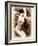 Nude Portrait of a Young Woman Kneeling on an Armchair-null-Framed Photographic Print
