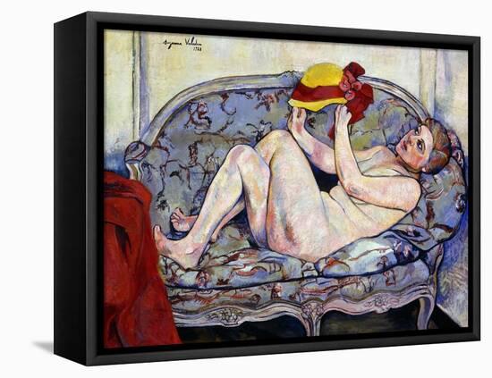 Nude Reaching on a Sofa; Nu Allonge Sur Un Canape, 1928-Suzanne Valadon-Framed Premier Image Canvas